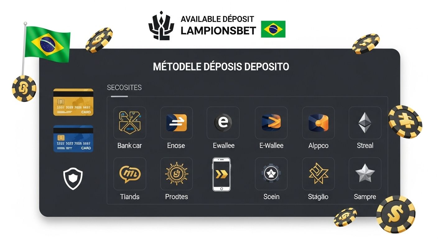 Métodos de depósito disponíveis